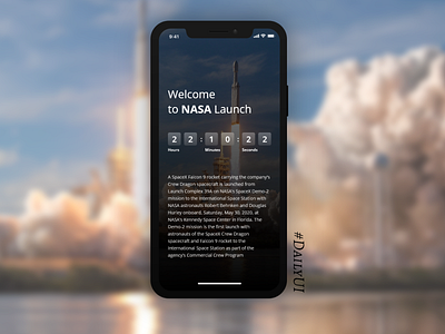 NASA Launch Timer #DailyUI14