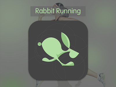 Rabbit Running Logo logo rabbit running sport