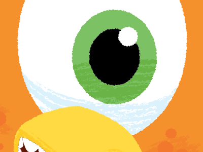 Sneak Peek beak eye monster orange