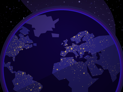 Spaceship Earth: Night earth globe night space stars