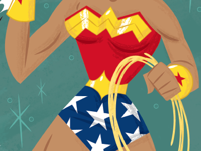 Wonder Woman drybrush female golden illustration lasso superhero woman wonder