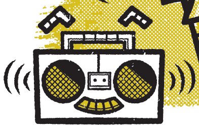 Boom box breakin' boom box breakin illustration stereo