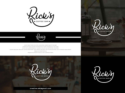 Rick's Coffee Bar bar coffee coffee bar coffee cup coffee logo coffee shop coffeeshop concept iconic iconic logo illustrator logo logo design logodesign logotype modern logo service service logo