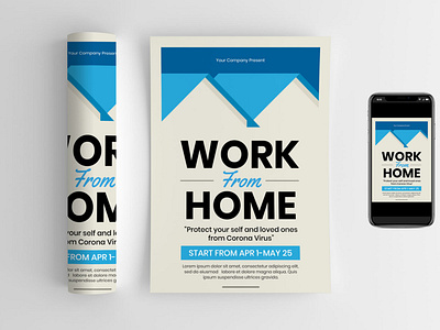 Work From Home Flyer Design