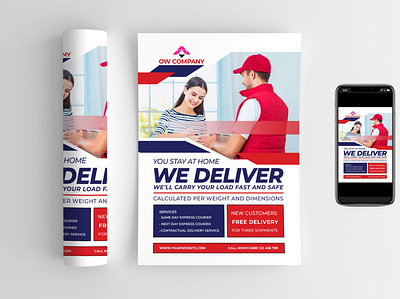 We Deliver Comphany Marketing Flyer branding corporate flyer corporate flyer design corporate flyers creative design creative flyer flyer design instagram banner instagram flyer marketing design