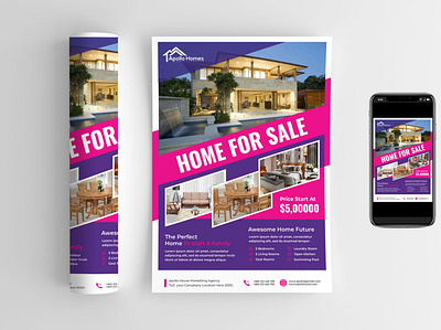 Sale For Home Marketing Flyer branding corporate flyer corporate flyer design corporate flyers creative design creative flyer flyer design instagram banner marketing design marketing flyer