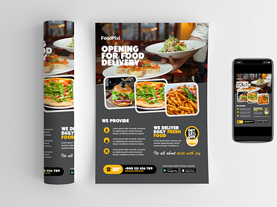 Opeaning Food Deliver Marketing Flyer corporate flyer corporate flyer design corporate flyers creative design creative flyer flyer design instagram banner instagram flyer marketing design marketing flyer