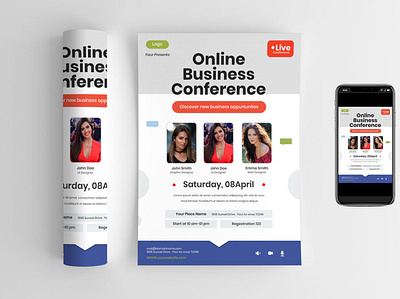 Online Business Conference Flyer Design corporate flyer corporate flyer design corporate flyers creative design creative flyer flyer design instagram banner instagram flyer marketing design marketing flyer