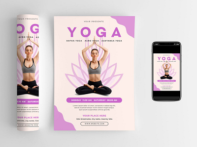 Intersted Yoga class marketing Flyer