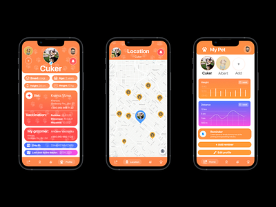 Pet app animals design dog pet petapp ui ux