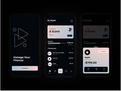 Finance app design mobile app ui ux