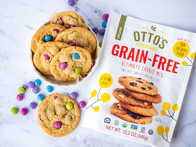 Otto's Naturals Cookie Mix advertising branding food food photography food product development food styling photography product product photography