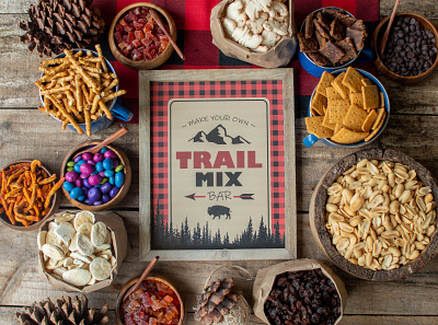 Trail Mix Bar Sign advertising food photography food sign graphic design graphicdesign party sign photography sign sign design signage