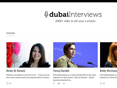 dubai Interviews creative dubai dubai digital agency dubai interviews redesign video video blog web design website design website redesign