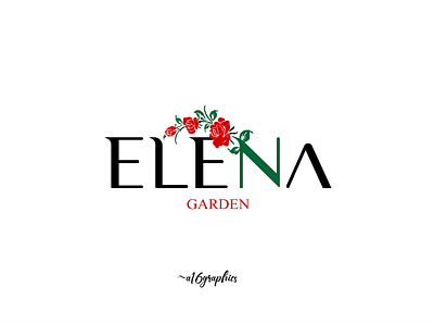 Elena Gardens design illustration logo logodesign