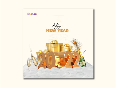 Happy new year flyer 2022 branding design flyer design