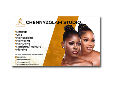 Chennyzglam Studio Banner design banner branding design flyer flyer design logo