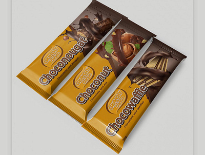 Packaging Design: crunchy & choco branding design illustration packaging packagingdesign typography
