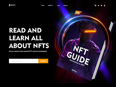 NFT Library Website design product design ui ux website website design