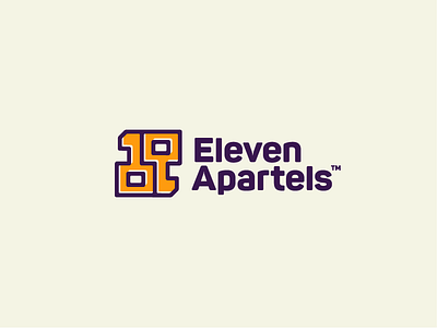 Eleven Apartels 11 apartels eleven geometric hotel illustrator logo mark minimalism symbol vector