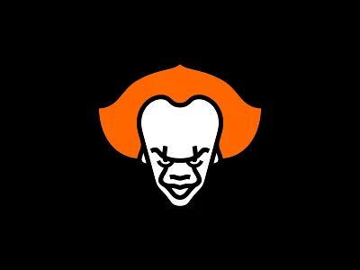 Pennywise geometric illustrator it itmovie2017 logo mark minimalism pennywise symbol vector