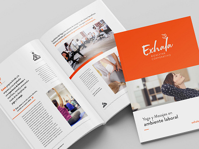 Exhala | Yoga & Massage at work branding design logo print