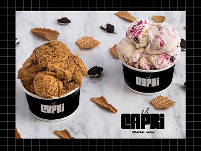 Capri | Homemade Ice Cream from Argentina argentina art direction branding concept design homemade ice cream ice cream logo key visual logo