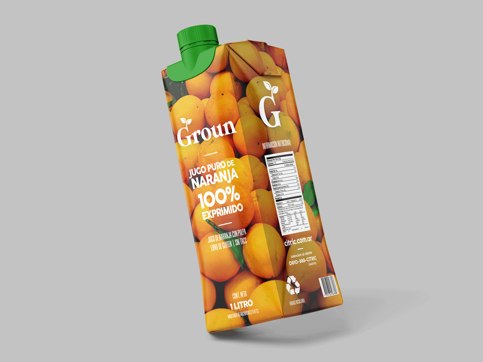 Groun | Organic natural fruit juice branding concept design fruit juice logo natural organic typography