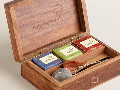 Mukha | Organic premium teas from the world branding concept design logo tea world