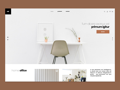Homepage concept furniture website homepage minimal webdesign website