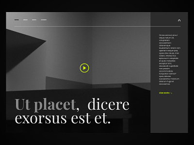 Experiment 2 artist homepage minimal minimalwebdesign photography website webdesign