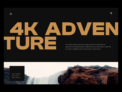 Concept 4K Adventure minimalwebdesign photography website webdesign