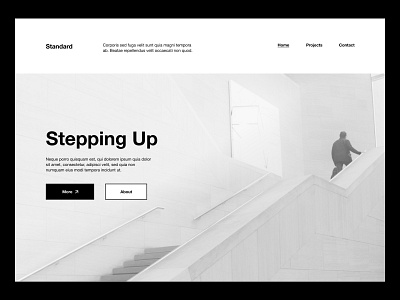 Clean concept homepage