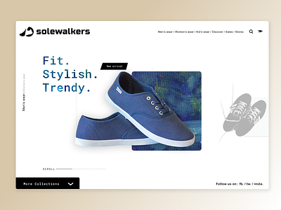 Sole walkers - Shoe landing page design - V1 landing page landing page design layout ui web website design