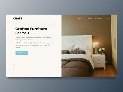 Handmade furniture webdesign concept design ecommerce figma furniture minimal modern ui uidesign webdesign