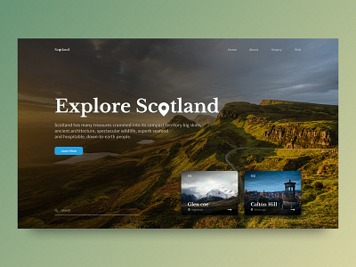 Travel Scotland Landing Page