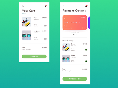 Checkout Concept (#daily ui challenge) by Fraser Coutts on Dribbble