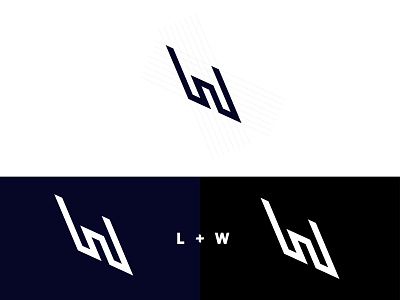 L + W Golden Ratio Logo Design