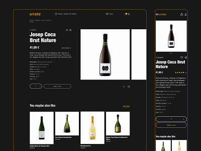 Product page design concept for airate design e commerce productpage ui ux vine