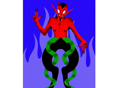 The Devil airbrush devil illustration illustration art illustrator tarot tarot card