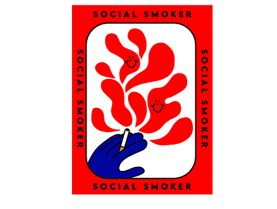 social smoker graphic design graphicdesign illustration poster poster art posterdesign