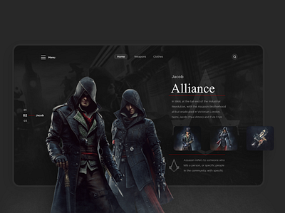 Assassin's Creed Landing page assassin assassins assassinscreed game gaming ui vector web web design