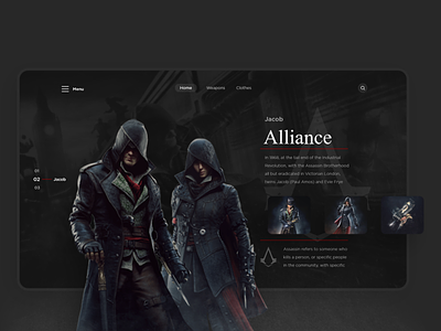 Assassin's Creed Landing page