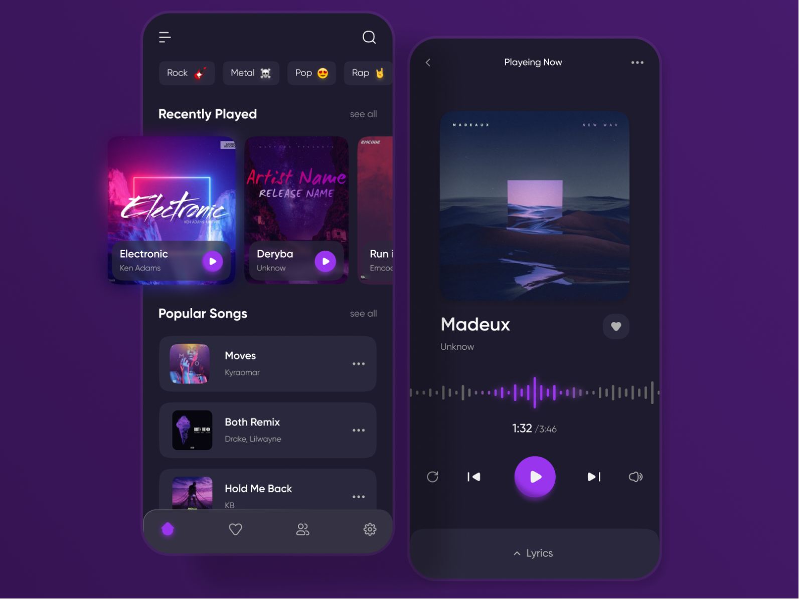 Music Player by Niko Japaridze on Dribbble