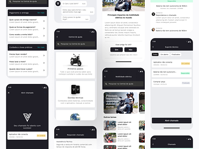 Voltz Motors - App - Zendesk & Support app design mobile product design ui ux