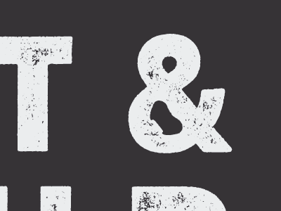 Ampersand ampersand and beer bottle opener grain texture type typographpy