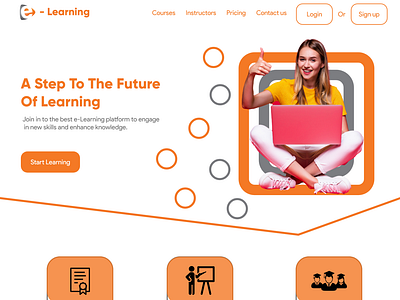 E - Learning Website Mockup Design