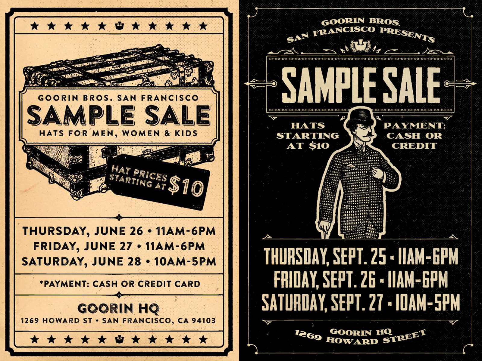 Sample Sale Goorin Bros. by Tim Evans on Dribbble