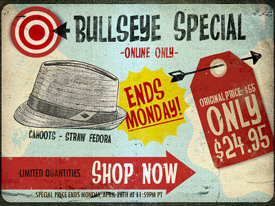 Bullseye Special 50s absurdity americana branding ephemera graphic graphic design heritage history identity illustration lettering mystery tried and true typography vintage
