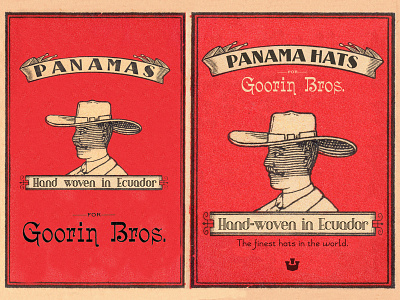 Panamas (Goorin Bros.) absurdity branding ecuador ephemera graphic graphic design heritage history identity illustration lettering mystery panama hat tradition tried and true typography vintage